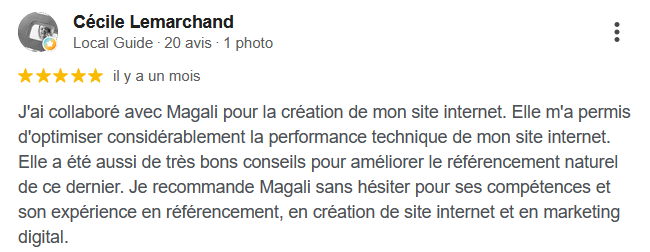 avis SEO Cécile Lemarchand